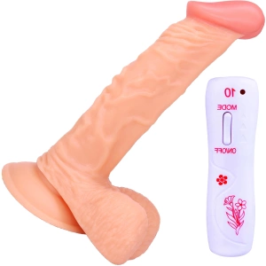 WIELKI PENIS Z PRZYSSAWKĄ Z 10 WIBRACJAMI DUŻE DILDO MĘSKI CZŁONEK