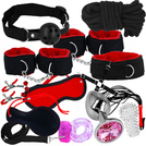 Zestaw BDSM Bael 14w1 Kajdanki Pejcz Knebel Obroża Smycz Korek Analny LeLex