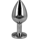 XL METALOWY KOREK ANALNY Z KRYSZTAŁEM - ŚREDNI ROZMIAR PLUG DO MASAŻU ANUSA