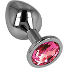 XL METALOWY KOREK ANALNY Z KRYSZTAŁEM - ŚREDNI ROZMIAR PLUG DO MASAŻU ANUSA