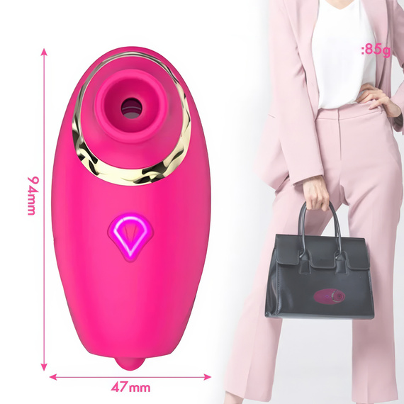 Masażer Powietrzny 3w1 Ssący Z Ruchomym Języczkiem Wibrator Damski LeLex