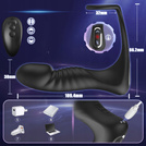 WIBRATOR ANALNY WIELOFUNKCYJNY  MASAŻER PROSTATY 7 TRYBÓW ROTACJI NA PILOTA