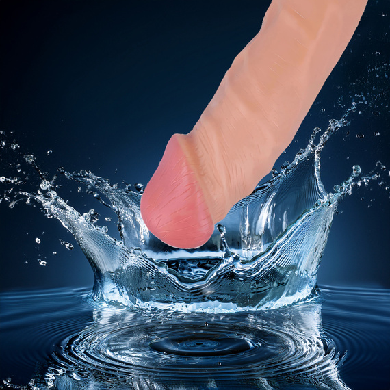 PENIS NA PRZYSSAWCE Sztuczny Członek Z Jądrami REALISTYCZNE SEX DILDO 20 cm