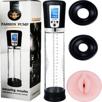 OGROMNA AUTOMATYCZNA ELEKTRYCZNA POMPKA DO PENISA Z LCD - 4 mocne sex ssania