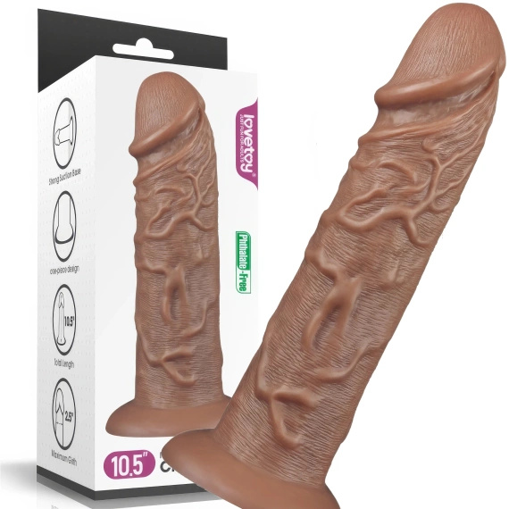 OGROMNE DILDO KING-SIZE WIELKI SZTUCZNY PENIS ZARYSOWANA GŁÓWKA I ŻYŁY XXL