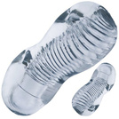 Żelowy Masturbator Tunelowy Z Wypustkami Lodowa Pochwa Z Uchwytem Na Palce