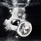 METALOWY KOREK ANALNY Z PIĘKNYM WYKOŃCZENIEM W POSTACI KRYSZTAŁKA WTYCZKA