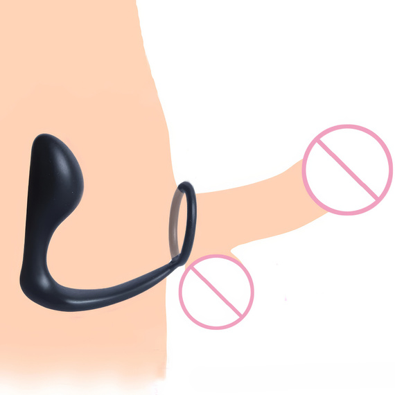 Masażer Prostaty Z Pierścieniem Na Penisa Elastyczny Silikonowy Korek LeLex