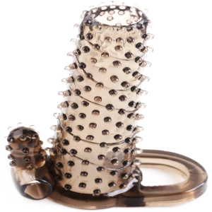 STYMULUJĄCA EREKCYJNA NAKŁADKA NA PENISA JĄDRA Z WIBRATOREM MASUJĄCYM