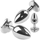 METALOWY KOREK ANALNY ZESTAW 3 KORKÓW S M L MAŁY DUŻY KORKI ANALNE ANAL PLUG