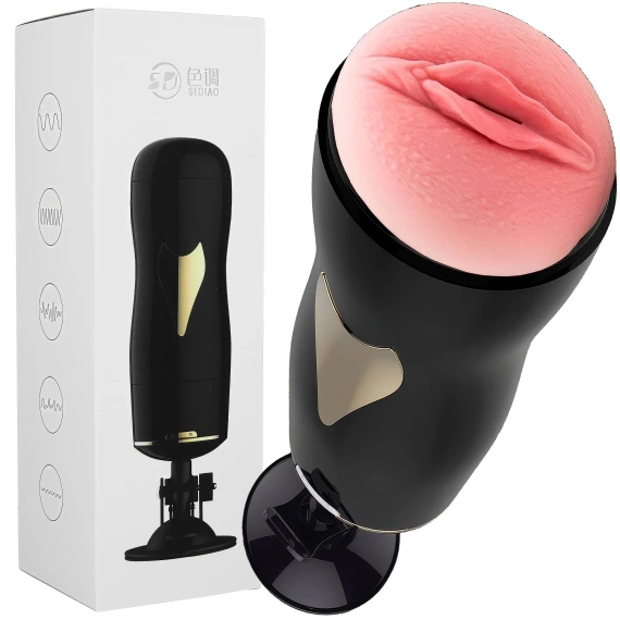 AUTOMATYCZNY MASTURBATOR MĘSKI POCHWA USTA 7 TRYBÓW WIBRACJI MEGA WYPUSTKI