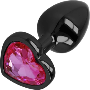 KOREK STALOWY Z KRYSZTAŁEM SERCE ROZMIAR S OZDOBNY I PRAKTYCZNY - DO PUPY