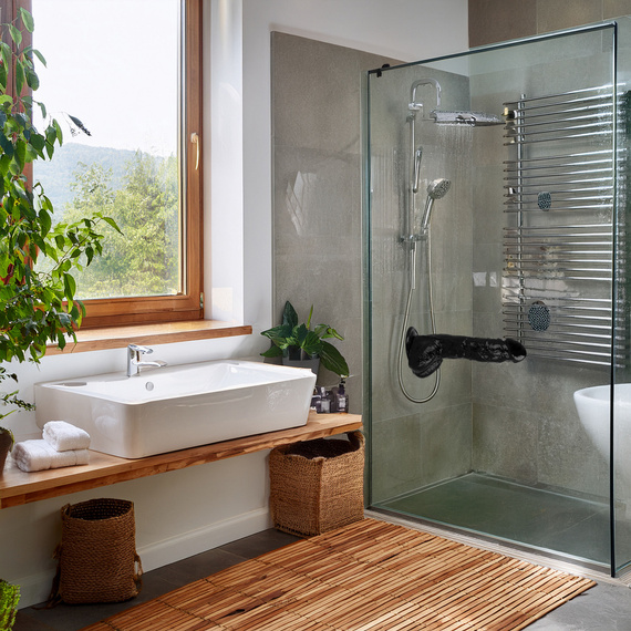 DUŻY 22 CM REALISTYCZNY PENIS DILDO Z PRZYSSAWKĄ MEGA JĄDARA I ŻYŁY