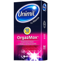PREZERWATYWY Unimil OrgazMax 10szt Lateksowe Wypustki Stymulujące Orgazmowe