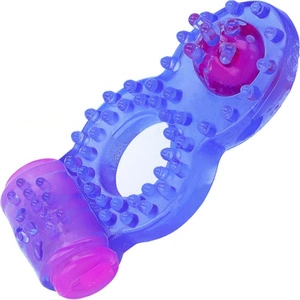 MASUJĄCY PIERŚCIEŃ NA PENISA RING WIBRATOR JĘZYCZEK STYMULUJĄCY ŁECHTACZKĘ