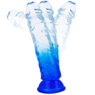 Elastyczne Żelowe Dildo Sex Dong 17cm Dwukolorowy Realistyczny Penis LeLex