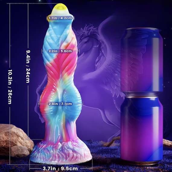 WIELOFUNKCYJNY WIBRATOR FANTAZYJNE KOLOROWE DILDO WAGINALNO-ANALNE NA PILOT