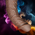 OGROMNE DILDO KING-SIZE WIELKI SZTUCZNY PENIS ZARYSOWANA GŁÓWKA I ŻYŁY XXL