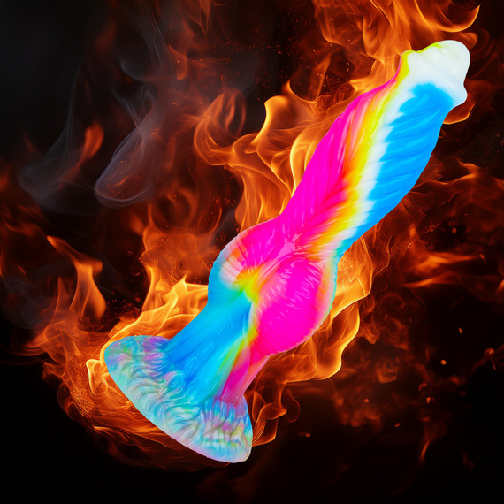 WIELOFUNKCYJNY WIBRATOR FANTAZYJNE KOLOROWE DILDO WAGINALNO-ANALNE NA PILOT