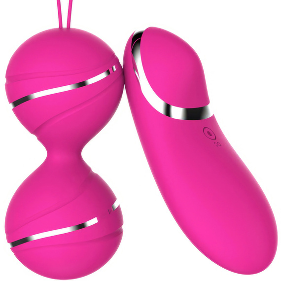 KULKI GEJSZY WIBRUJĄCE Z WIBRACJAMI MASAŻER Z PILOT 10 TRYBÓW TRENING KEGLA