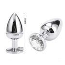 METALOWY KOREK ANALNY Z PIĘKNYM WYKOŃCZENIEM W POSTACI KRYSZTAŁKA WTYCZKA