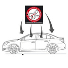 NAKLEJKI KARNY KU*AS ZA ZŁE PARKOWANIE SAMOCHODEM 100SZT KARNE NA SZYBĘ