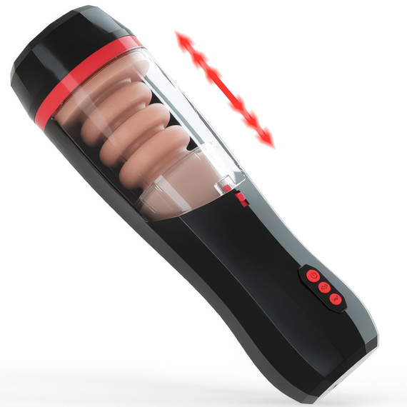 Realistyczny Masturbator Męski Posuwisty Ruch Góra-Dół Z Wypustkami LeLex