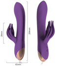 Wibrator Damski Tulipan Silikonowy Masażer Punktu G I Łechtaczki USB LeLex