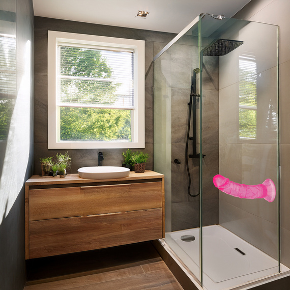 WYGIĘTY PENIS ŻELOWY REALISTYCZNE DILDO PRZYSSAWKĄ PLUG DO ANUSA I POCHWY