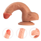 PENIS DILDO GIĘTKI REALISTYCZNE ŻYŁKI ZARYSOWANA GŁÓWKA Z MOCNĄ PRZYSSAWKĄ