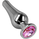 SMUKŁY KOREK ANALNY Z METALU I I KRYSZTAŁKIEM OZDOBNYM ANALNA PENETRACJA