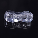 Żelowy Masturbator Tunelowy Z Wypustkami Lodowa Pochwa Z Uchwytem Na Palce