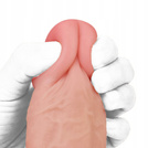 SEX DILDO Z RUCHOMĄ SKÓRKĄ SUPERREALISTYCZNY SZTUCZNY PENIS Z PRZYSSAWKĄ