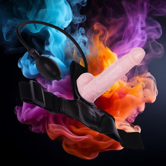 POMPOWANY STRAP-ON NA SZELKACH UROŚNIE JAK POTRZEBA REALISTYCZNE DILDO