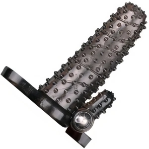 STYMULUJĄCA KOLCZASTA NAKŁADKA NA PENISA JĄDRA Z WIBRATOREM WYPUSTKI