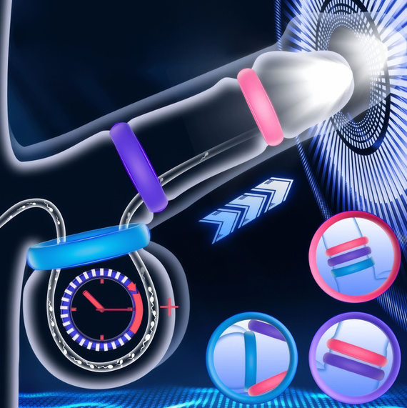 Pierścienie Na Penisa Zestaw 3szt Różne Rozmiary Silikonowe Ring Sex LeLex