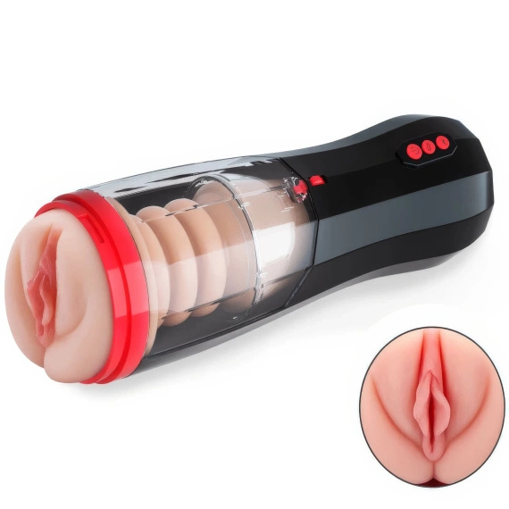 Realistyczny Masturbator Męski Posuwisty Ruch Góra-Dół Z Wypustkami LeLex