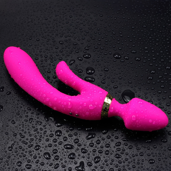 MASAŻER WIBRATOR Z KRÓLICZKIEM STYMULUJE PUNKT G DAWCA ORGAZMÓW WODOODPORNY