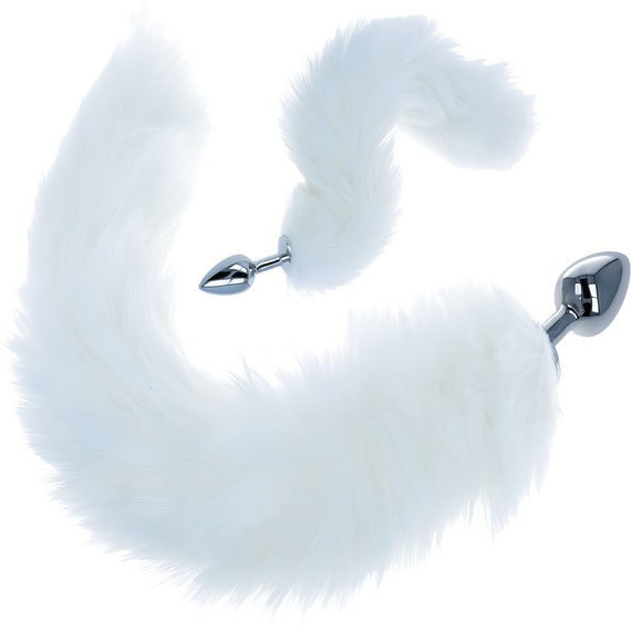 DŁUGA PUSZYSTA KITA METALOWY KOREK ANALNY LISI OGON SEX ZATYCZKA DO TYŁKA