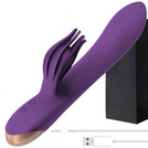 Wibrator Damski Tulipan Silikonowy Masażer Punktu G I Łechtaczki USB LeLex