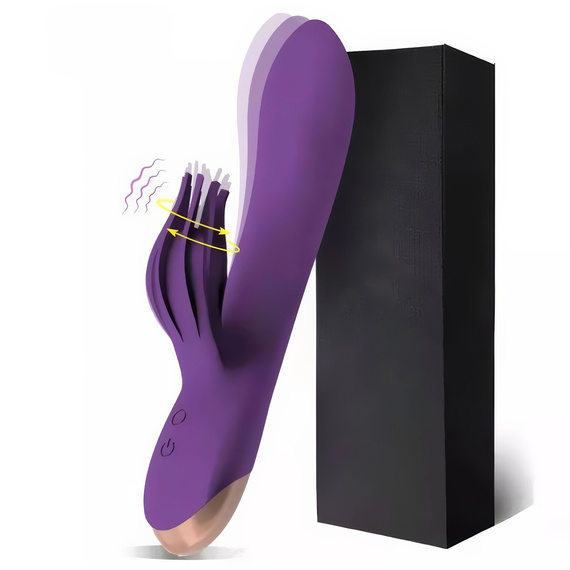 Wibrator Damski Tulipan Silikonowy Masażer Punktu G I Łechtaczki USB LeLex