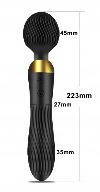 Dwustronny Wibrator Intensywny Masażer 2w1 Wielofunkcyjny Sex Zabawka LeLex