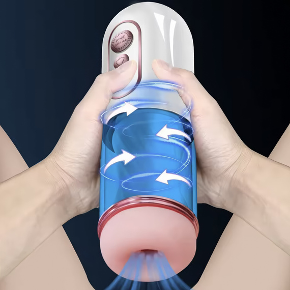 Automatyczne masturbator meski z funkcją ssania, wibracji, głos MEGA SPUST