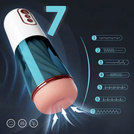 Automatyczne masturbator meski z funkcją ssania, wibracji, głos MEGA SPUST