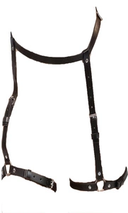 SKÓRZANY PAS DO POŃCZOCH - UPRZĄŻ NA UDA BDSM HARNESS SUPER OSTRY SEX