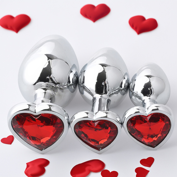 METALOWY KOREK ANALNY ZESTAW 3 KORKÓW S M L MAŁY DUŻY KORKI ANALNE ANAL PLUG