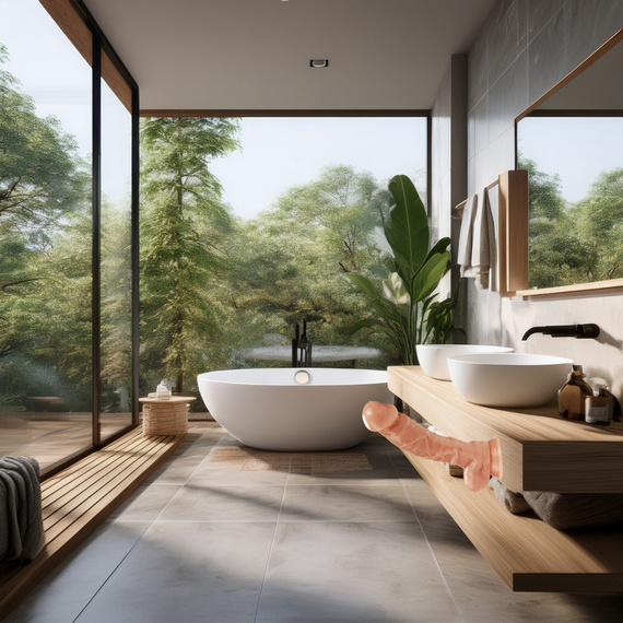 SZTUCZNY PENIS SEX DILDO MEGA CZŁONEK Z PRZYSSAWKĄ GŁĘBOKA PENETRACJA XL