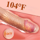 SEX DILDO REALISTYCZNY WIBRATOR ROTACYJNY PCHAJĄCY PENIS TELESKOP NA PILOTA