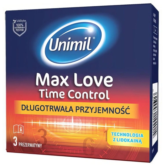 PREZERWATYWY UNIMIL MAX LOVE TIME CONTROL 3SZT DŁUGOTRWAŁA PRZYJEMNOŚĆ