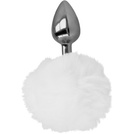 METALOWY PUSZYSTY ANALNY KOREK PLUG - POMPON OGON KRÓLICZKA ZABAWY BDSM